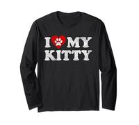 T-Shirt « I Love My Kitty I Heart My Kitty » Manche Longue
