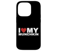 T-Shirt « I Love My Munchkin Cat » pour Les Amoureux des Chats Coque pour iPhone 14 Pro
