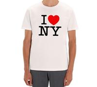 T-shirt « I Love NY New York City United States » pour homme et femme, blanc, M