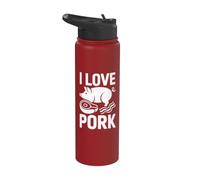 T-shirt « I Love Pork Pig Bacon Meat Lover » Stainless Steel Insulated Water Bottle