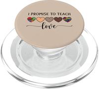 T-shirt « I Promise to Teach Love » Inclusion Bonté Diversité PopSockets PopGrip pour MagSafe