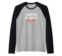 T-Shirt « I Survived My Trip to Boston » Simple City Manche Raglan