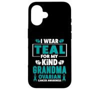 T-Shirt « I Wear Teal for My Grandma » de Sensibilisation au Cancer de l'ovaire Coque pour iPhone 16