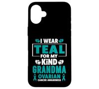 T-Shirt « I Wear Teal for My Grandma » de Sensibilisation au Cancer de l'ovaire Coque pour iPhone 16 Plus