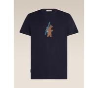T-shirt Icebreaker 150 Tech Lite Bear Tour manches longues bleu marine marron - S