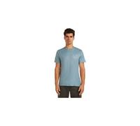 Icebreaker – T-shirt de randonnée Merino 150 Tech Lite SS Peaceful Pass – laine mérinos L Flint Blue