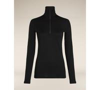 icebreaker - 200 Oasis LS Half Zip - Maillot thermique laine mérinos femme Black - L