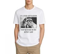 T-shirt If I Ever Get Rabies, You're High On My Bitin' List, blanc, L