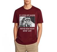T-shirt If I Ever Get Rabies, You're High On My Bitin' List, bordeaux, S