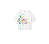 T-shirt illustration collier femme Desigual Blanc XL