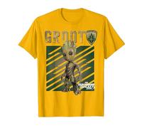T-Shirt illustré Marvel Guardians Vol. 2 Baby Groot Shield C1 T-Shirt, Homme, Doré Vif, M