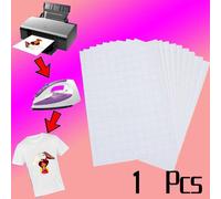 T-Shirt Impression Sur Papier Transfert Thermique, Tissu Léger A4, Papier D'impression Couleur Claire, 1 Pièce