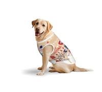 T-shirt imprimé animaux mignons avec bonhomme de neige doux pour grands chiens, vêtements confortables en coton pour animaux de compagnie, pull pour chien, sweat-shirt sans manches (3xl-5XL)