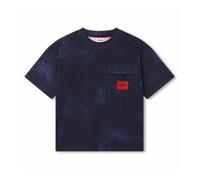 T-SHIRT IMPRIMÉ BLEU HUGO ENFANT AVEC POCHE POITRINE 14 ans