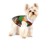 T-shirt imprimé carte du monde fait d'épices pour petits chiens, chemise tendance respirante sans manches pour petits chiens