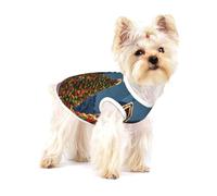 T-shirt imprimé de village de carnaval de Noël pour petits chiens Chemise tendance respirante sans manches pour petits chiens