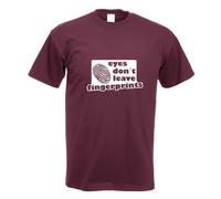 T-Shirt Imprimé Design Fun "Eyes Don't Leave Fingerprints"