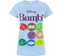 T-shirt imprimé Disney Bambi pour femme NS4740 (M) (Bleu)