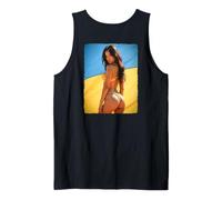 T-Shirt imprimé Dos - Bikini Sexy Fille et Drapeau de l'Ukraine Débardeur