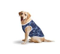 T-shirt imprimé doux à motif camouflage pour grands chiens, vêtements confortables en coton extensible pour chien, pull sans manches (3XL-5XL)