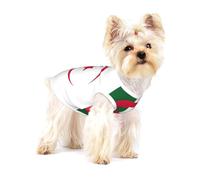 T-shirt imprimé drapeau de l'Algérie pour petits chiens Chemise tendance respirante sans manches pour petits chiens