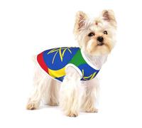 T-shirt imprimé drapeau de l'Éthiopie pour petits chiens Chemise tendance respirante sans manches pour petits chiens