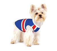 T-shirt imprimé drapeau de l'Islande pour petits chiens Chemise tendance respirante sans manches pour petits chiens
