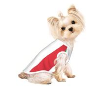 T-shirt imprimé drapeau italie sans manches pour chiens et chats Débardeur tendance pour fête, promenade et vacances