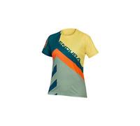 T shirt imprime endura singletrack ltd femme deep teal vert jaune