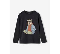 T-shirt imprimé garçon anthracite 4A