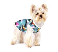 T-shirt imprimé grues en papier origami pour petits chiens, chemise tendance respirante sans manches pour petits chiens
