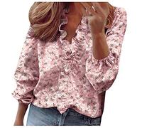 T-Shirt imprimé Haut col en V Solide habillé Femmes Manches d'été à Volants Court décontracté Chemisier Femme Chemises Blanches pour Femmes
