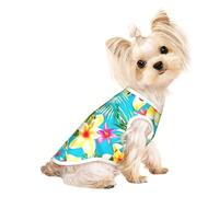 T-shirt imprimé hawaïen pour chien et chat, joli débardeur respirant pour petit chiot chaton usage intérieur extérieur