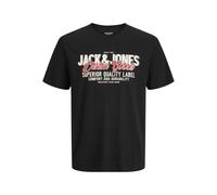 Jack & Jones T-shirt JJELOGO col rond, coupe droite, imprimé Homme Noir S