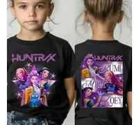 T-shirt imprimé K-pop Demon Hunter pour filles, vêtements d'été pour enfants, T-shirt sur le thème du cinéma, haut à manches courtes foto4
