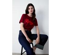T-shirt imprimé "Lucky" en coton - Flucky - S - Grenat - Femme - Etam