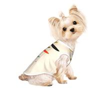 T-shirt imprimé moderne du milieu du siècle pour petits chiens, chiots et chatons, chemises respirantes pour chiens et chats