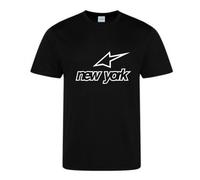 T-Shirt Imprimé New York Étoile Noir