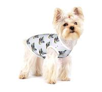 T-shirt imprimé pigeon gris pour chien imprimé doux et respirant pour petit animal de compagnie gilet sans manches en coton