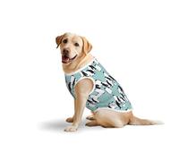 T-shirt imprimé pingouins mignons pour grands chiens, confortable en coton extensible pour chien, pull sans manches (3XL-5XL)