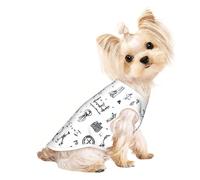 T-shirt imprimé pour chien et chat avec inscription « Sign Language » - Débardeur respirant pour petit chiot et chaton - Pour l'intérieur et l'extérieur