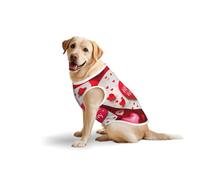 T-shirt imprimé pour chien « Happy Valentine's Day », t-shirts extensibles en coton doux, sans manches, vêtements respirants pour grands chiens (3XL, 5XL, L)