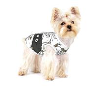 T-shirt imprimé pour chiens de moutons noirs et blancs - Chemises pour petits animaux de compagnie - En coton sans manches