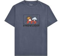 KnowledgeCotton Apparel - Regenerative Organic Cotton Front Print T-Shirt - T-shirt - M - vintage indigo