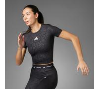 Adidas Performance Techfit Printed T-shirt Black Taille: XL | Hauts de sport Outlet | Femme | Le Noir