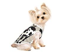 T-shirt imprimé vache noir à pois pour chien et chat, joli débardeur respirant pour petit chiot, chaton, usage intérieur et extérieur