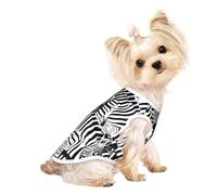 T-shirt imprimé zèbre pour animal domestique, gilet sans manches pour petit chiot, chaton, intérieur et extérieur