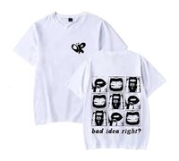 T-Shirt in Cotone per Adulti Olivia Rodrigo Stampa T-Shirt Girocollo Da Uomo E Da Donna T-Shirt Divertente T-Shirt Da Strada Hip-hop T-Shirt Estiva per Coppia T-Shirt per Fan XS-3XL-Black||XS