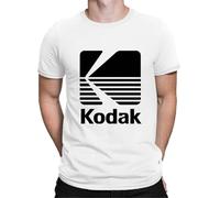 T Shirt INS Korea Retro Casual Kodak Letter Short Sleeved Kodak Fashion Unisex T Shirt White L