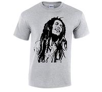 T-shirt inspiré de Bob Marley avec inscription « Reggae » et inscription « Smoke Weed » - Cadeau de Noël - - S